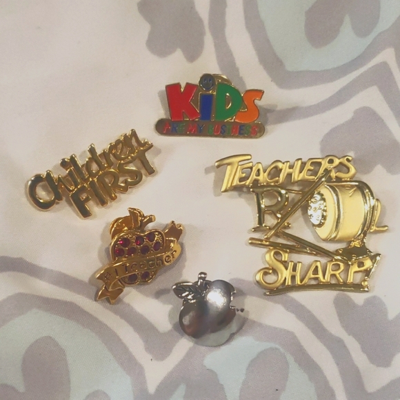 various Jewelry - Teacher Pins/Brooches